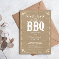 Burlap Rustic Vintag Chic Birthday Party GRILLEN