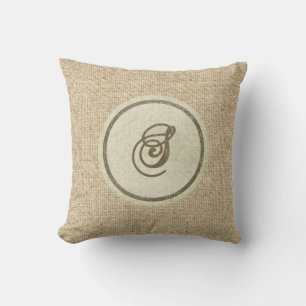 Burlap rustikaler Buchstabe S dekoratives Kissen
