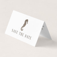 Burlap-Seepferd, Foto Save the Date-Karte