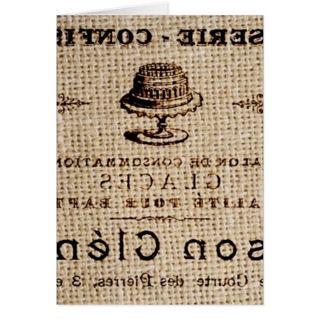 Burlap-Skripte Shabby Chic Französisch Country-Kuc (Vorne)