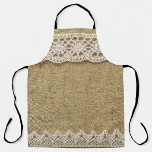 Burlap, Spitzen-Textur. Schürze