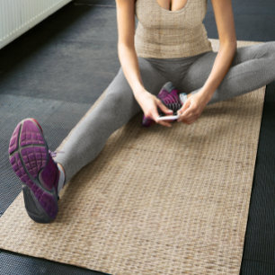 Burlap Tan Unique texturiert Yogamatte