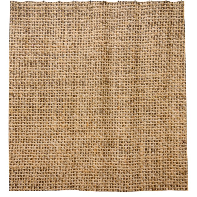 Burlap-Textur, nahtloser Hintergrund Duschvorhang (Vorderseite)