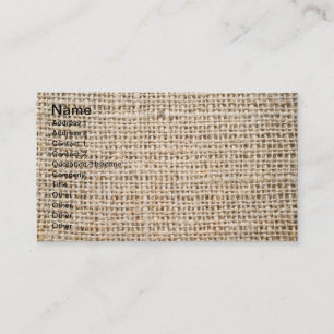 Burlap-Textur Visitenkarte