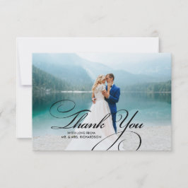 Burlap Texture Vielen Dank für Ihr Hochzeitsfoto K Dankeskarte