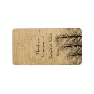 Burlap und Birch Posh Wedding Lip Balm Label Adressaufkleber