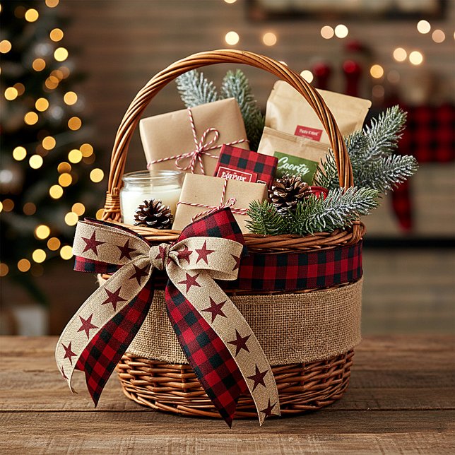 Burlap- und karierte Sterne Satinband (Von Creator hochgeladen)