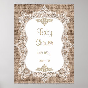 Burlap- und Lace Baby-Shooter-Poster Poster