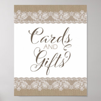 Burlap und Lace Rustic Wedding, Brautparty Sign Poster