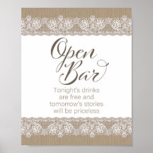 Burlap und Lace Rustic Wedding, Brautparty Sign