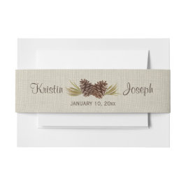 Burlap und Pinecones Einladungsbanderole