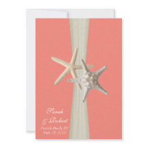 Burlap und Starfish Muschel Coral Beach Hochzeit