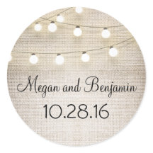 Burlap- und String-Lights rustikal