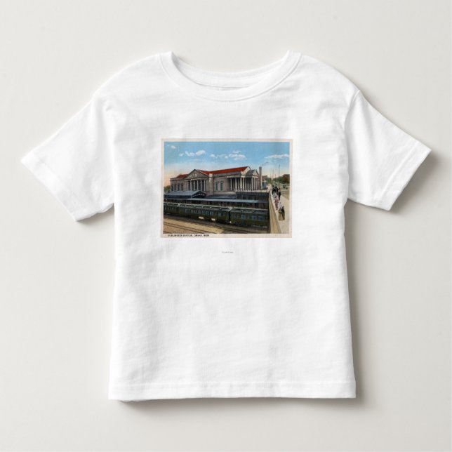 Burlington-Bahnhofs-Ansicht Kleinkind T-shirt (Vorderseite)