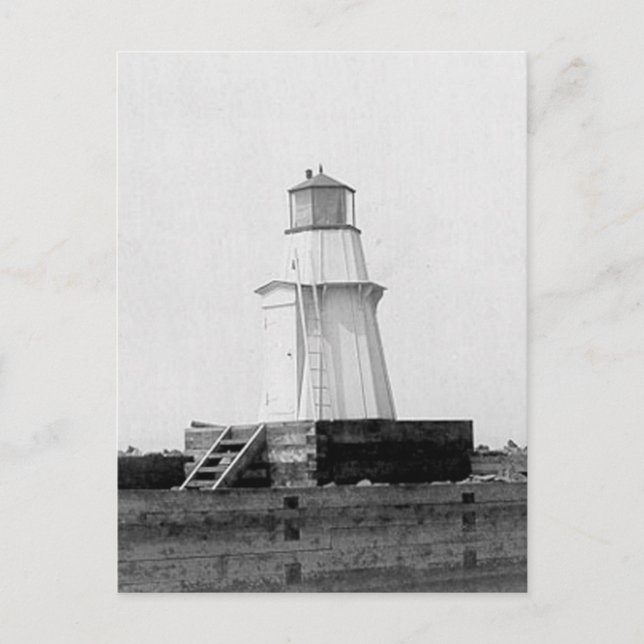 Burlington Breakwater North Lighthouse Postkarte (Vorderseite)