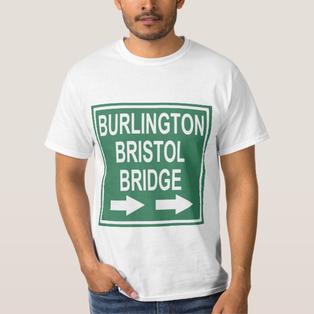 Burlington-Bristol Brücken-Zeichen T-Shirt (Vorderseite)