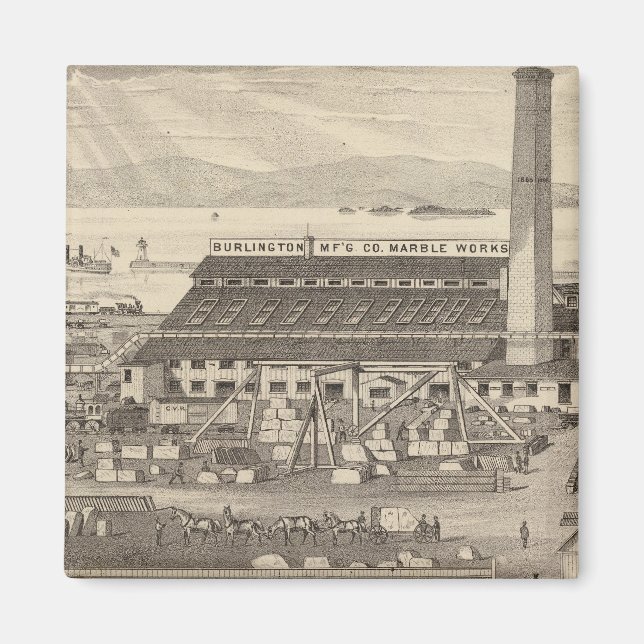 Burlington Manufacturing Cos Marmorwerk Magnet (Vorne)