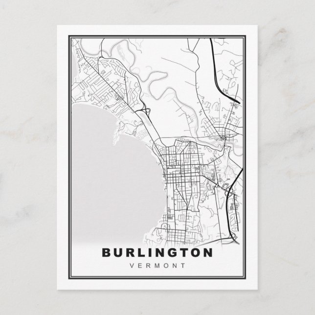 Burlington Map Feiertagspostkarte (Vorderseite)