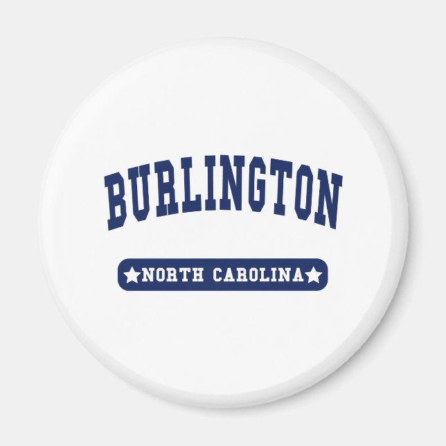 Burlington North Carolina Uni Style to Shirts Magnet (Vorne)