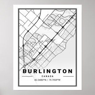 Burlington Ontario Kanada Reiseplan Poster