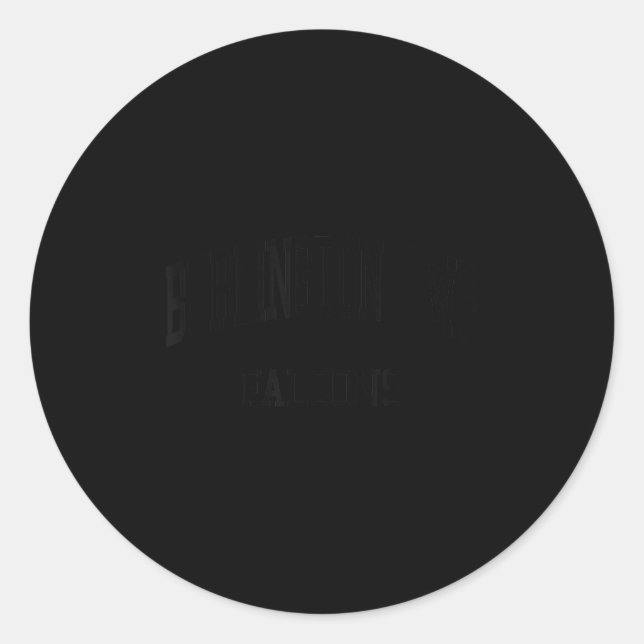 Burlington Township High School Hs Burlington Nj Runder Aufkleber (Vorderseite)