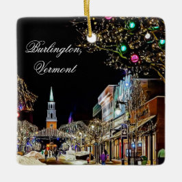 Burlington, Vermont Christmas Keepake Keramikornament