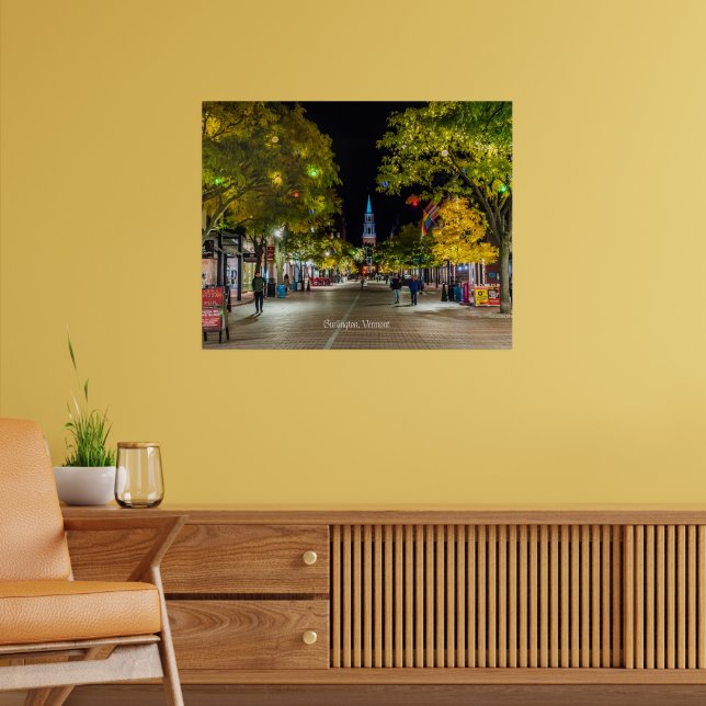 Burlington, Vermont cityscape, Poster (Wohnzimmer 2)