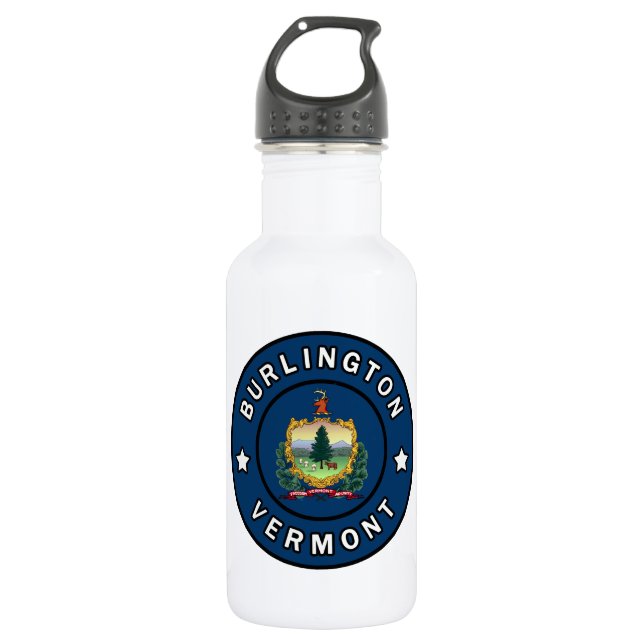 Burlington Vermont Edelstahlflasche (Vorderseite)