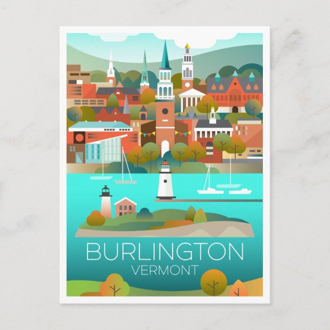 Burlington, Vermont Postcard Postkarte (Vorderseite)