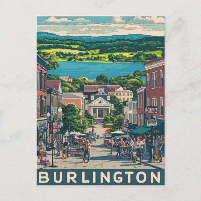 Burlington, Vermont Postkarte (Vorderseite)