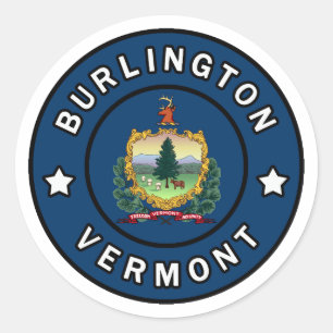Burlington Vermont Runder Aufkleber