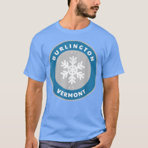 Burlington Vermont VT Winterschneeflocken Abzeiche T-Shirt