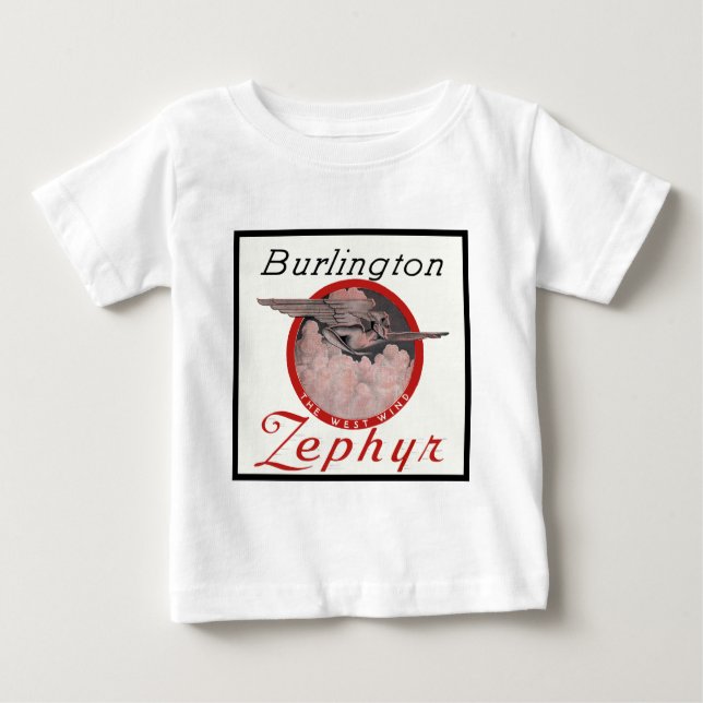 Burlington Zephyr Zug Baby T-shirt (Vorderseite)