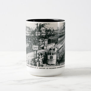 Burlington Zephyr Zug Vintage Zweifarbige Tasse