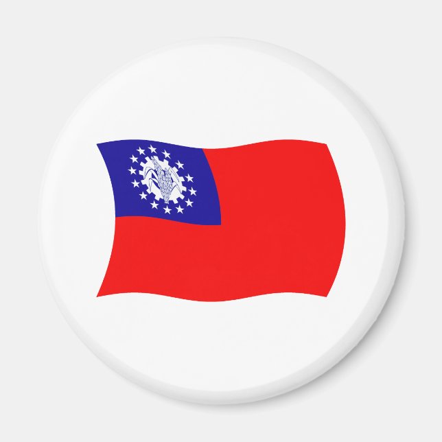 Burma Flag Magnet (Vorne)