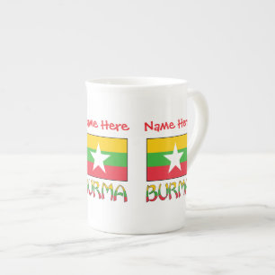 Burma Myanmar Flag Personalisiert Prozellantasse