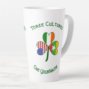 Burma Myanmar Iris USA Kleeblatt Flag Personalisie Milchtasse