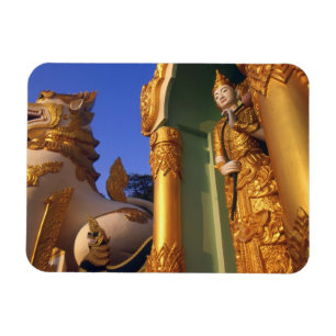 Burma (Myanmar), Rangoon (Yangon) Tempel Magnet