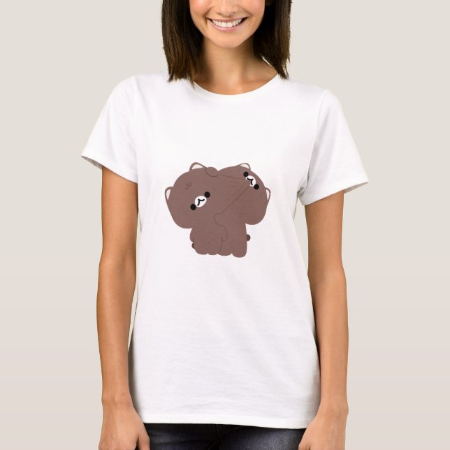 Burmese Cat Couple T-Shirt (Vorderseite)