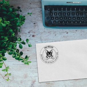 Burmese Cat Family Rücksendeadresse Gummistempel