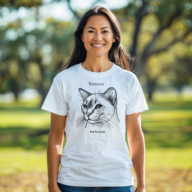 Burmese Cat Portrait T-Shirt (Von Creator hochgeladen)