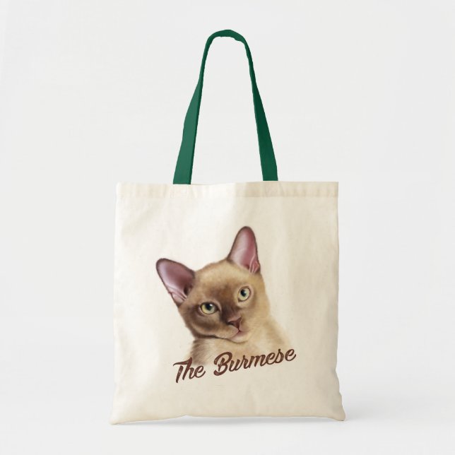 Burmese Cat Tote Bag Tragetasche (Vorne)