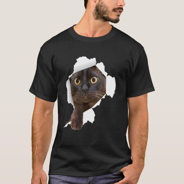 Burmese Cats Torn Cloth Kitten T-Shirt (Vorderseite)