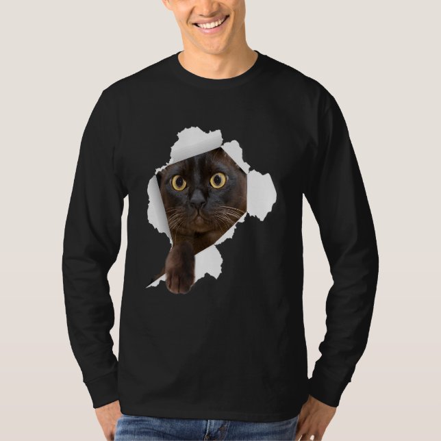 Burmese Cats Torn Cloth Kitten T-Shirt (Vorderseite)