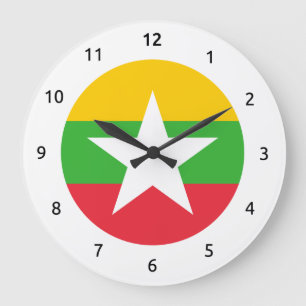 Burmese (Myanmar) Große Wanduhr