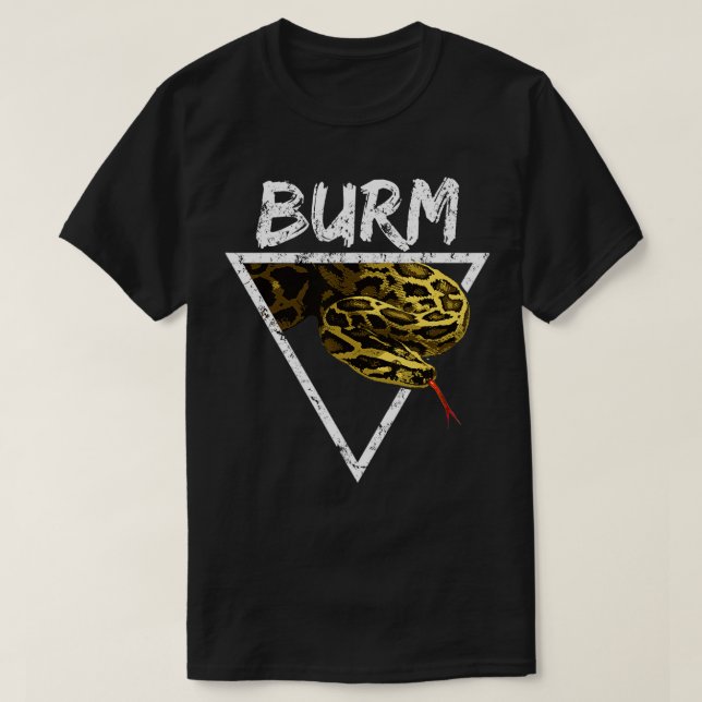 Burmese Python Snake Keeper Geometric T-Shirt (Design vorne)
