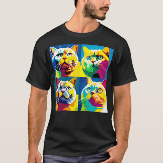 Burmilla Art Katzenliebhaber-Geschenk T-Shirt