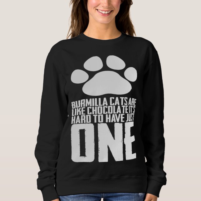 Burmilla  Burmilla cat  Burmilla mom  1 Sweatshirt (Vorderseite)