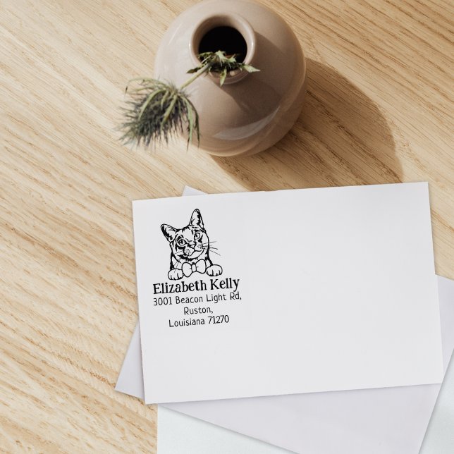 Burmilla Cat Rücksendeadresse Haustier Gummistempel (Von Creator hochgeladen)