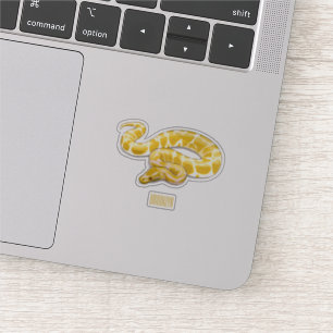 Burmische Python Schlange Cartoon Abbildung Aufkleber